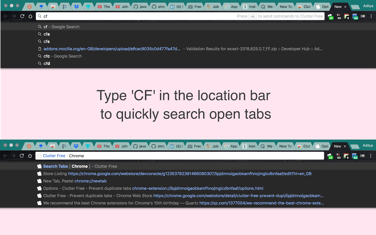 Clutter Free - Prevent duplicate tabs截图1