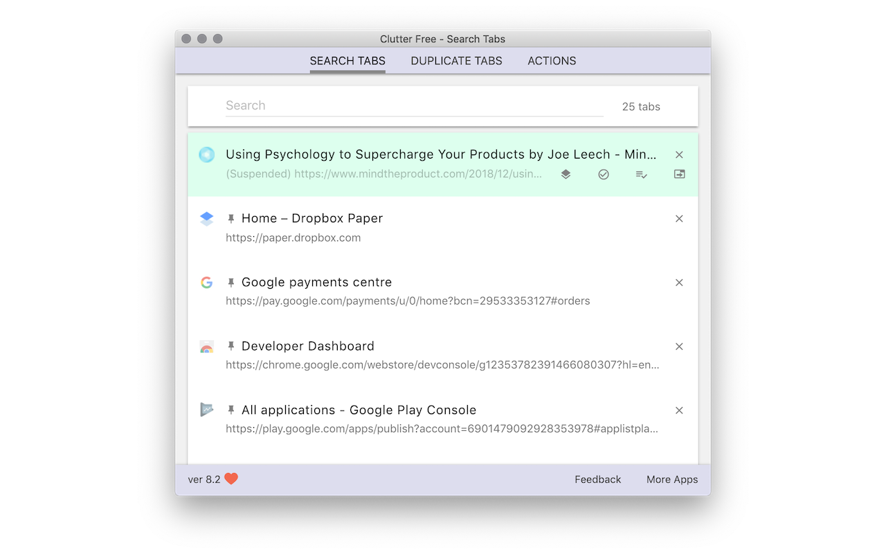 Clutter Free - Prevent duplicate tabs截图3