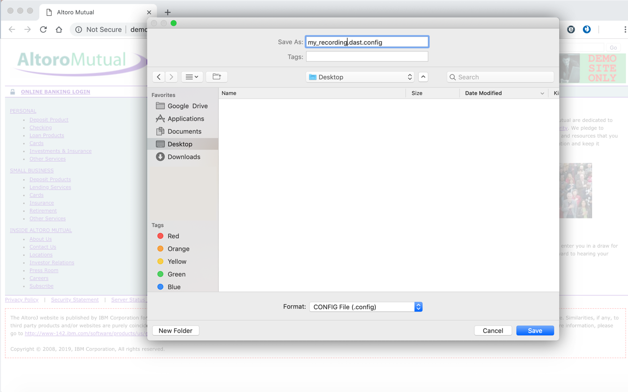 AppScan Activity Recorder截图2
