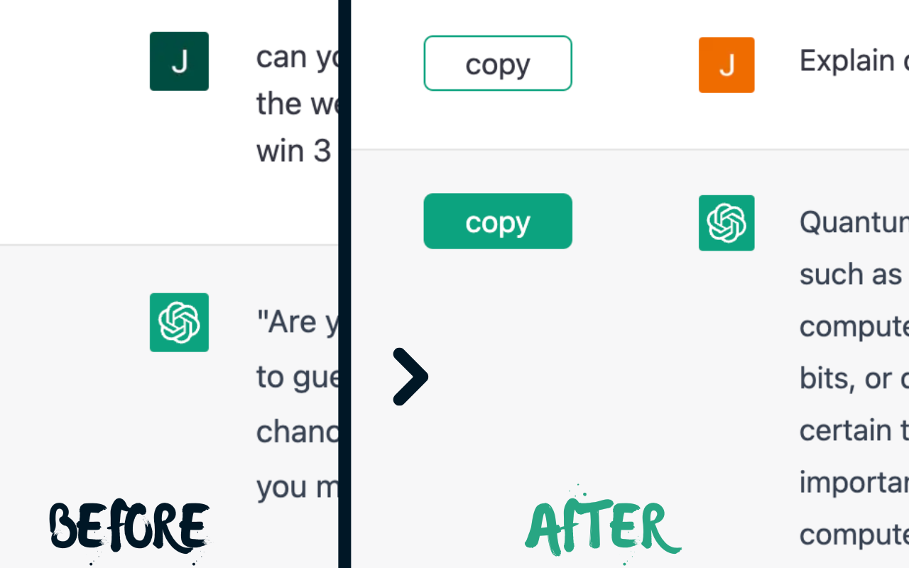 ChatGPT Copy Button Extension截图1