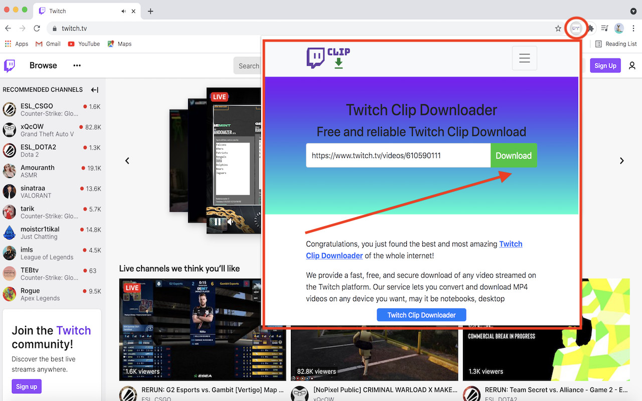 Twitch Clip Downloader - Twitch To Mp4截图1