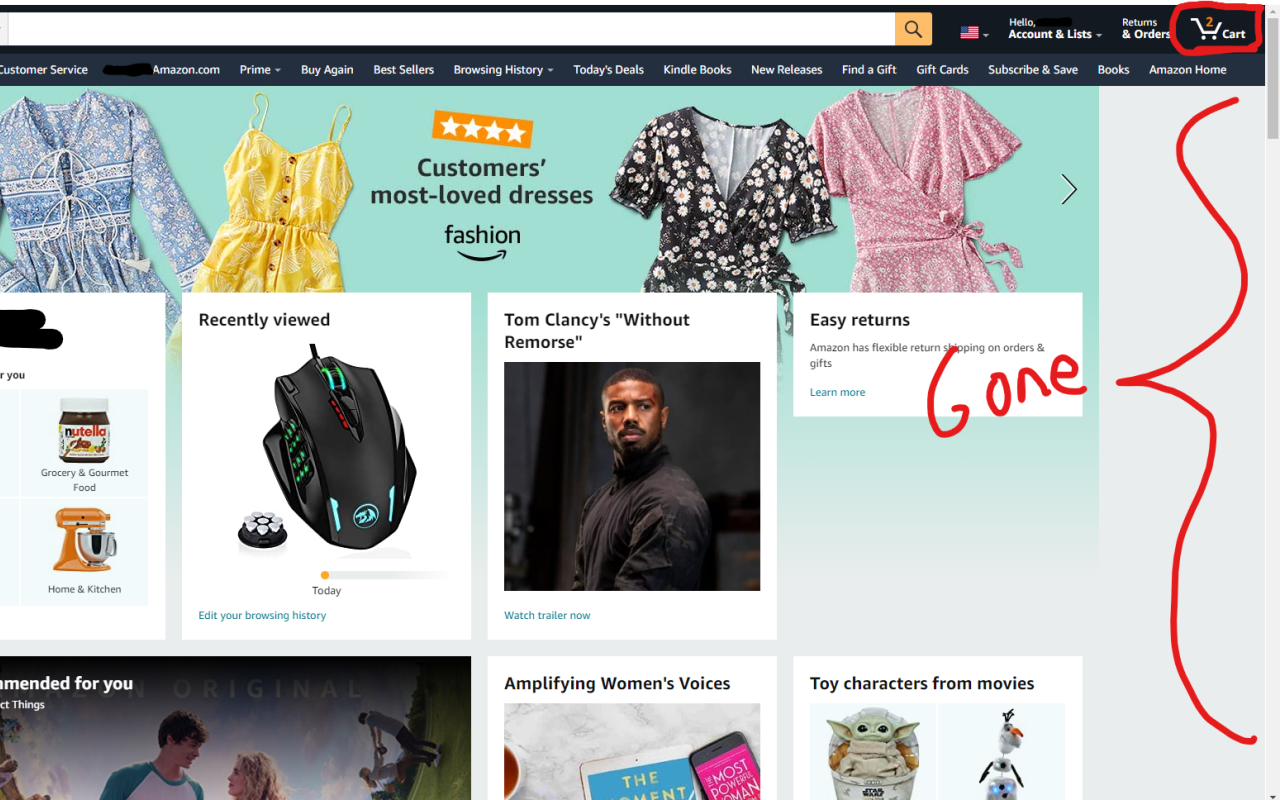 Hide Amazon™ Cart Sidebar截图1