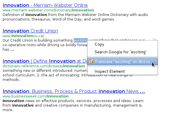 dict.cc context menu截图1