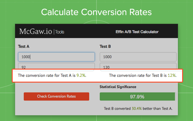 McGaw.io AB Testing Tracking Tool截图1