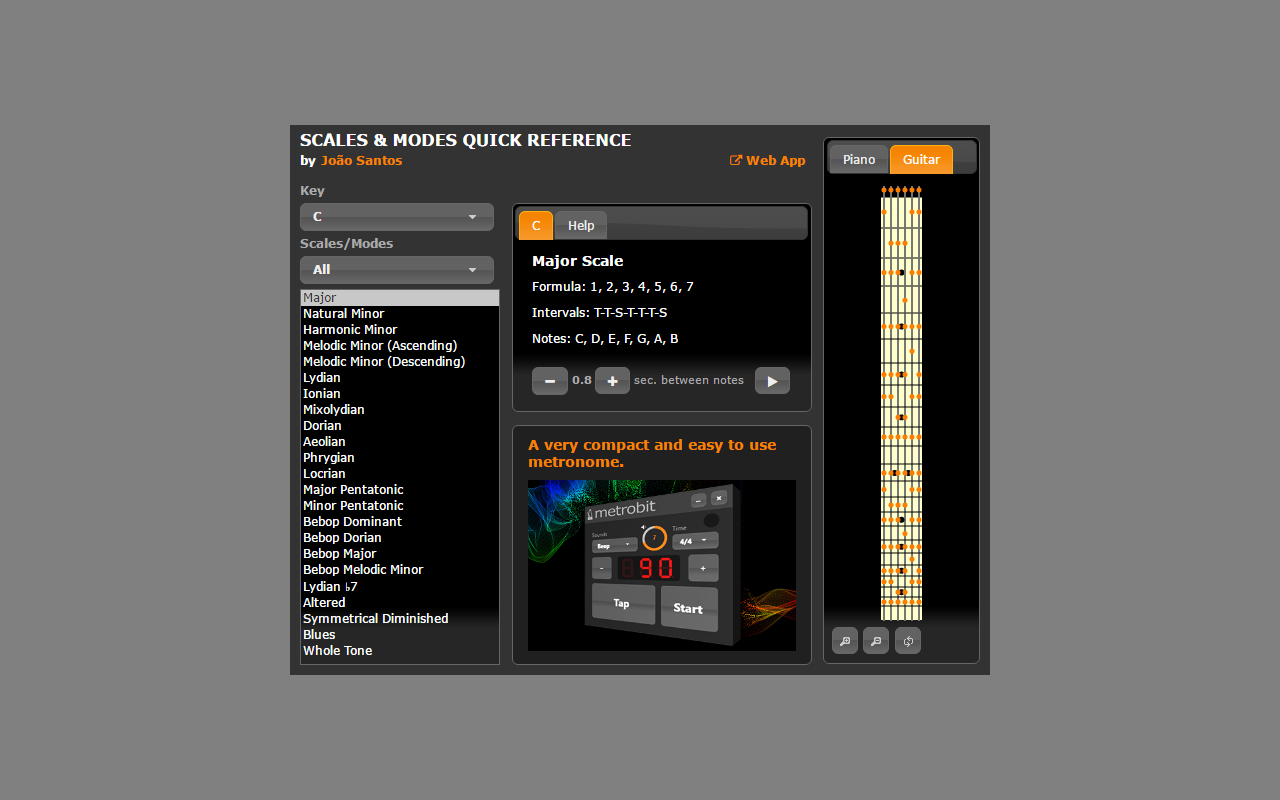 Scales & Modes Quick Reference截图2