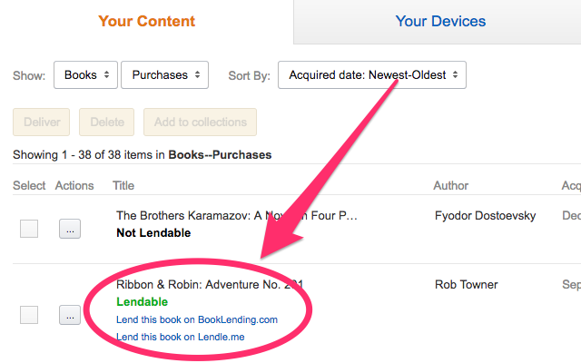 Find lendable Kindle books截图1