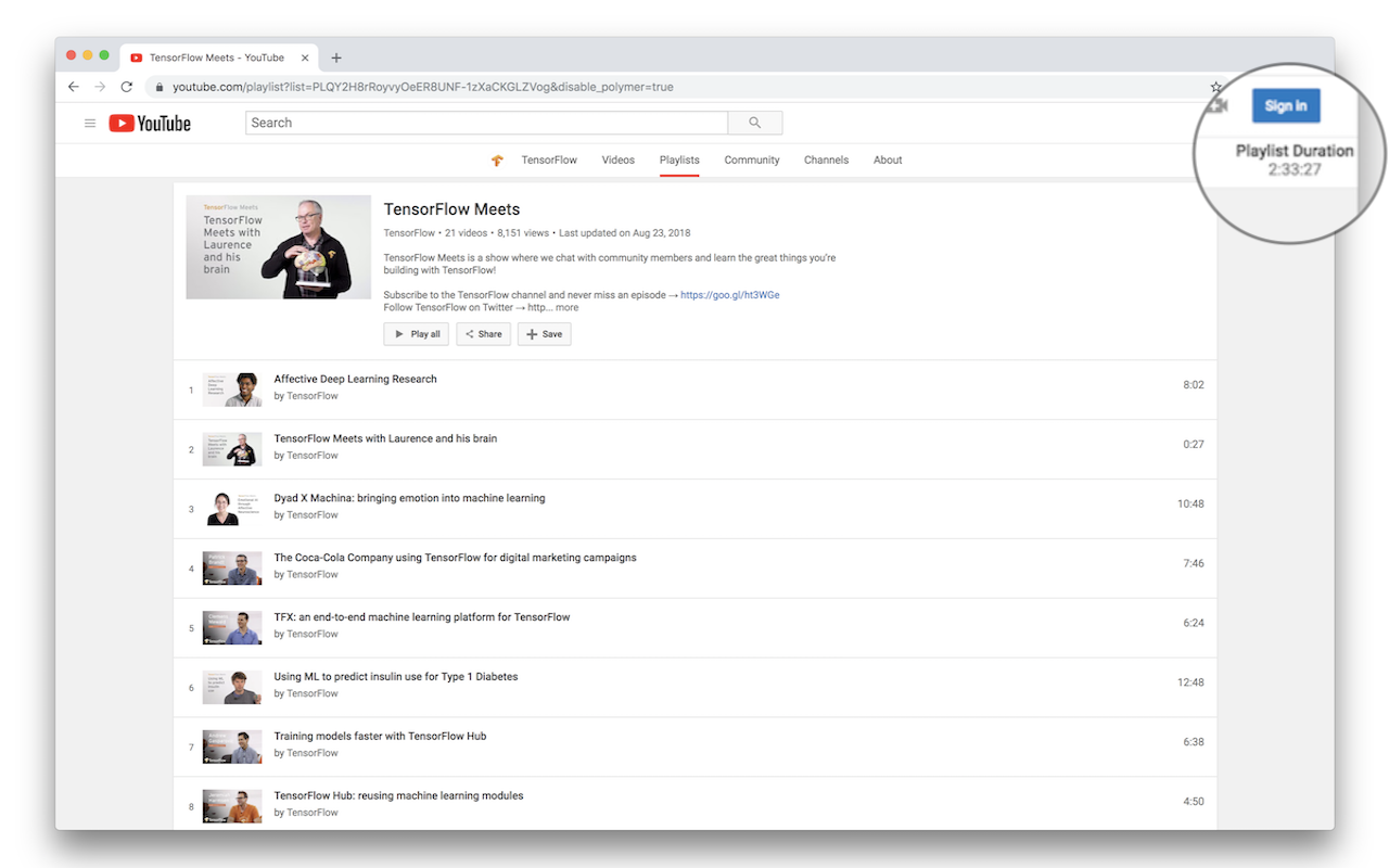 YouTube Playlist Duration截图5