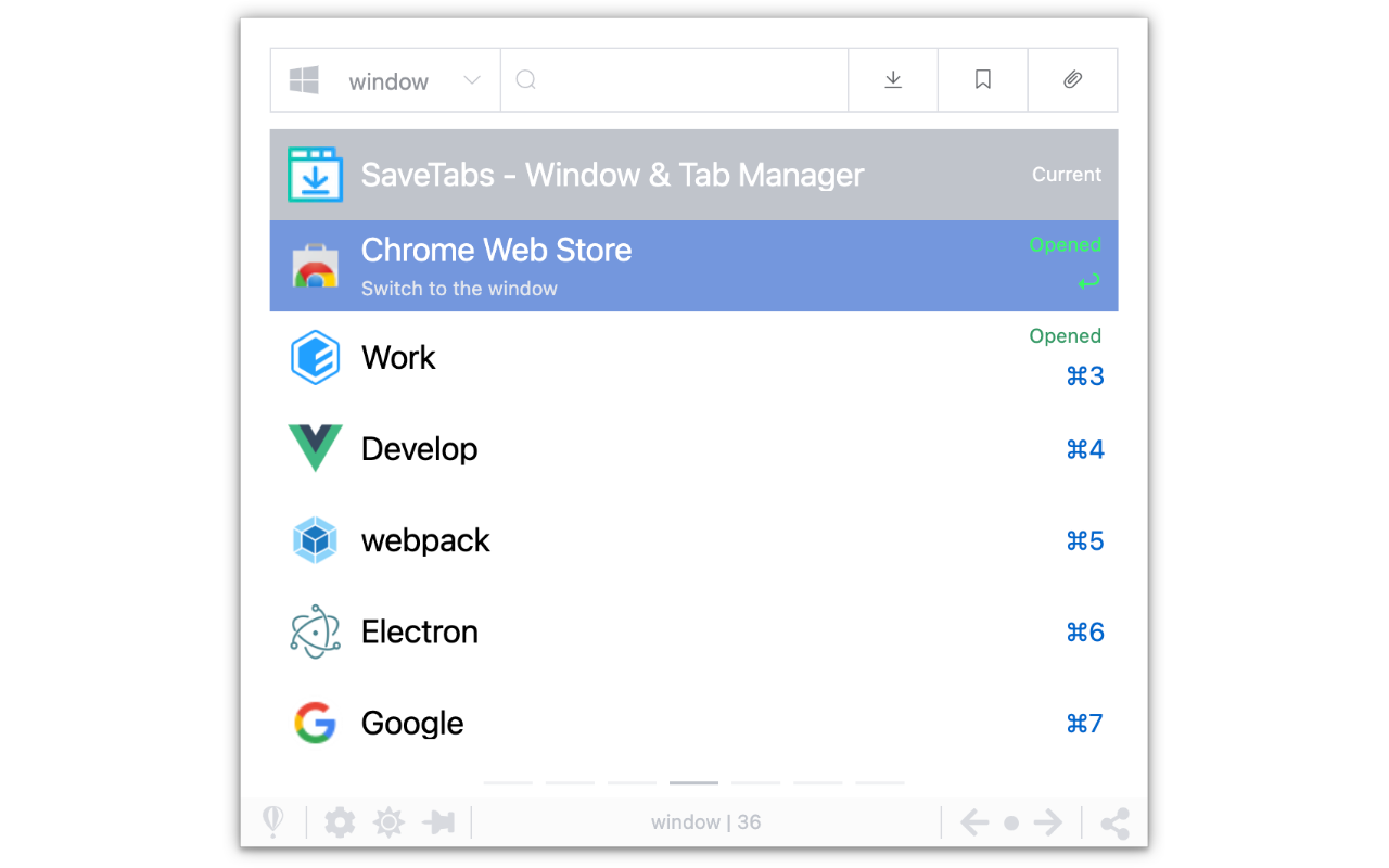 SaveTabs - 窗口标签管理器截图3