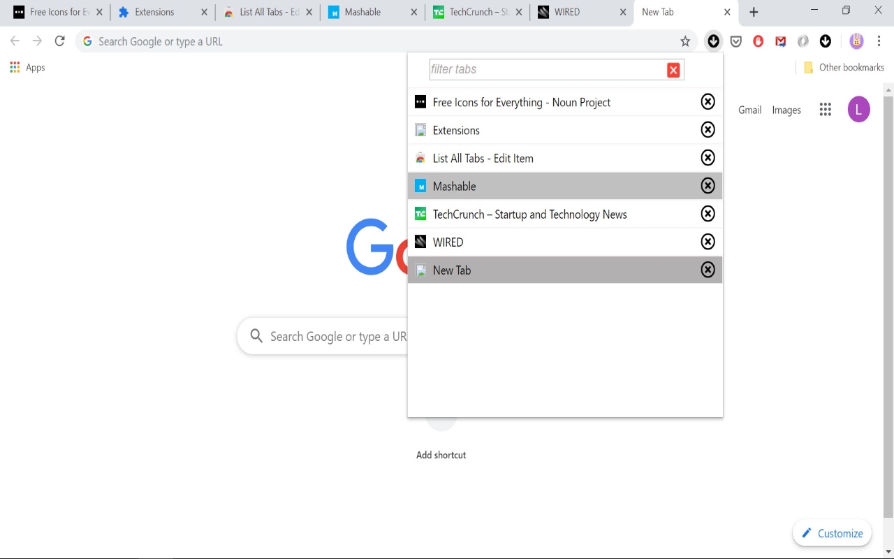 List All Tabs截图1