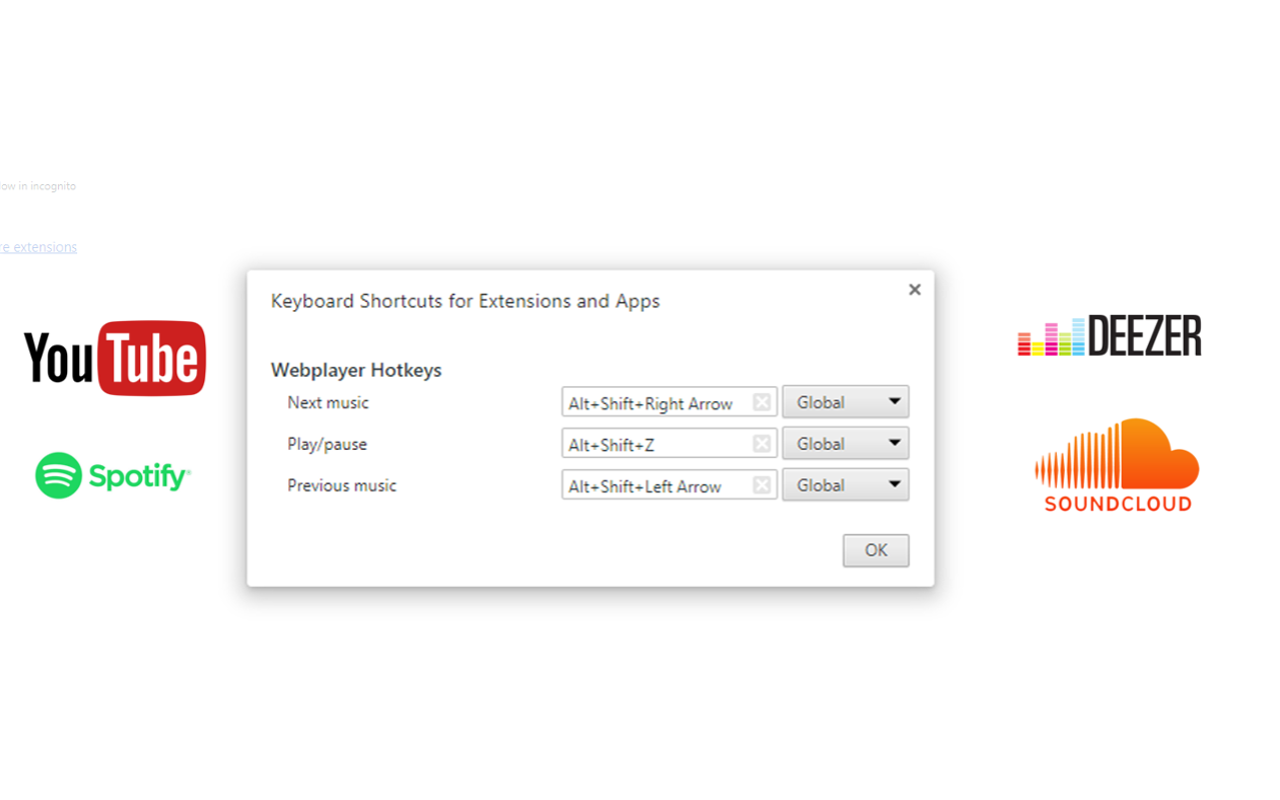 Webplayer Hotkeys - Shortcuts for web players截图2