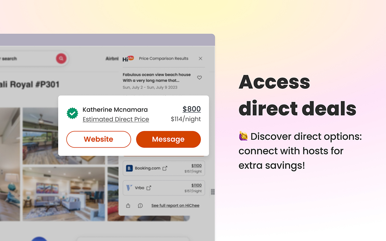 HiChee: Airbnb/Booking/Vrbo Price Comparison截图2