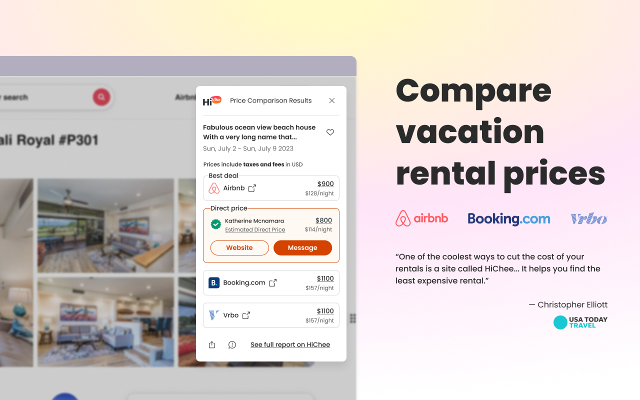 HiChee: Airbnb/Booking/Vrbo Price Comparison截图3