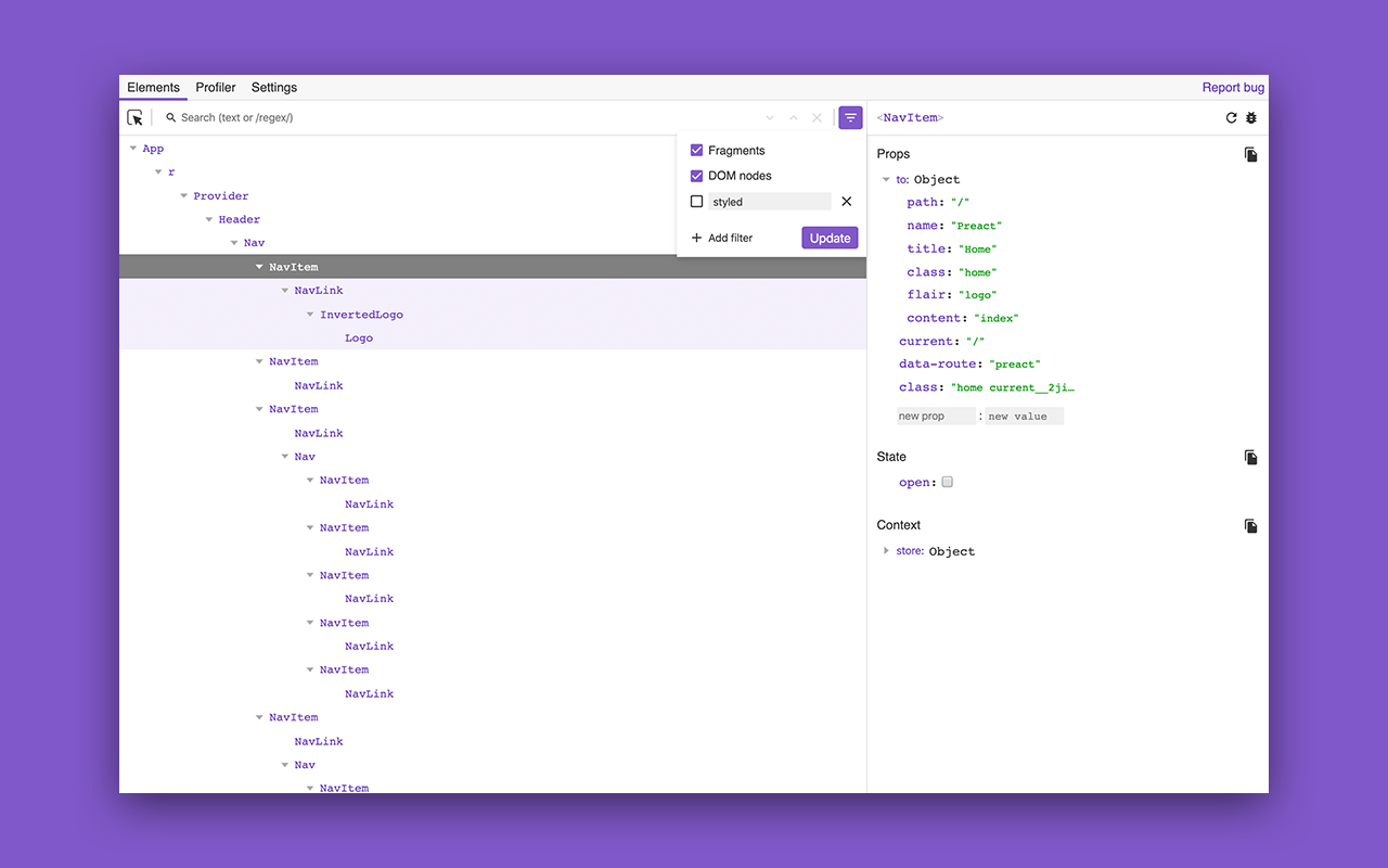 Preact Developer Tools截图3