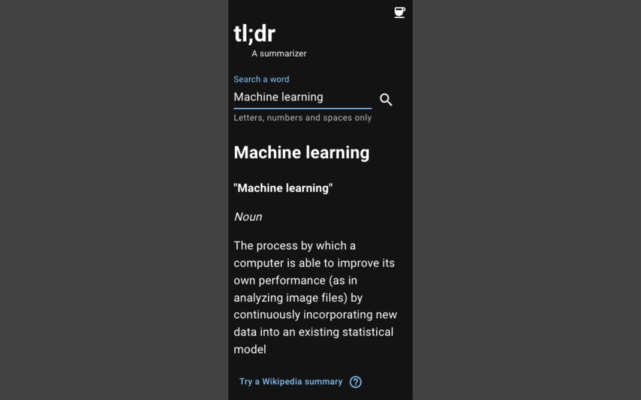 TLDR: AI dictionary截图2