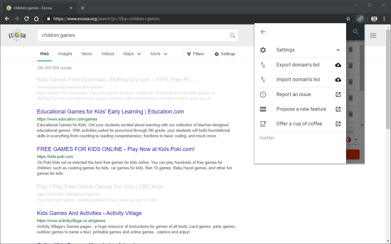 Highlight or Hide Search Engine Results截图2