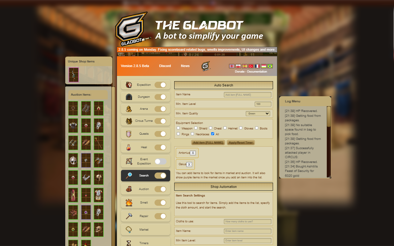 Gladiatus Bot - Gladbot截图1