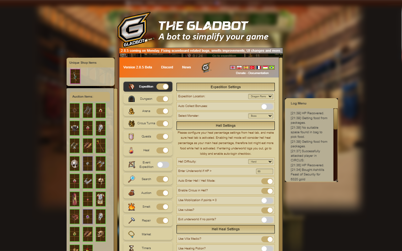 Gladiatus Bot - Gladbot截图2