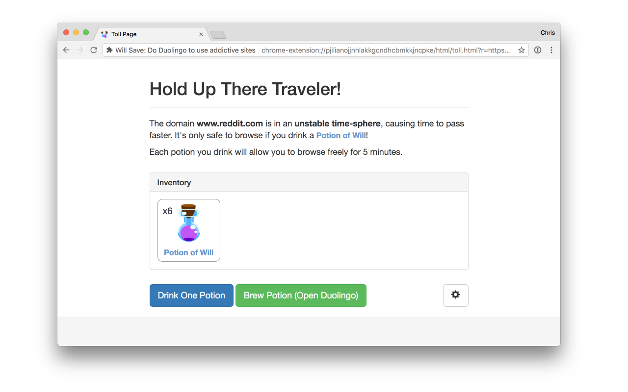 Will Save: Duolingo Powered Site Blocker截图2