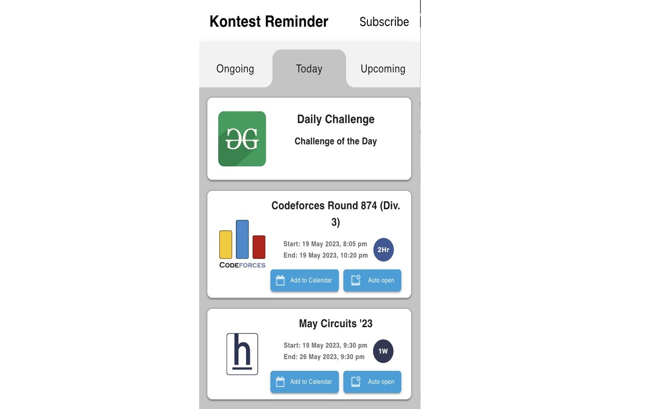 Kontest Reminder截图3