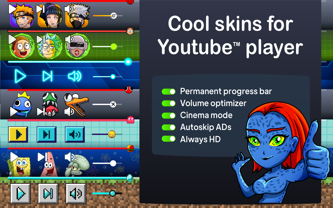 YouTube 播放器的皮肤截图3