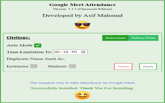 Google Meet Attendance截图2