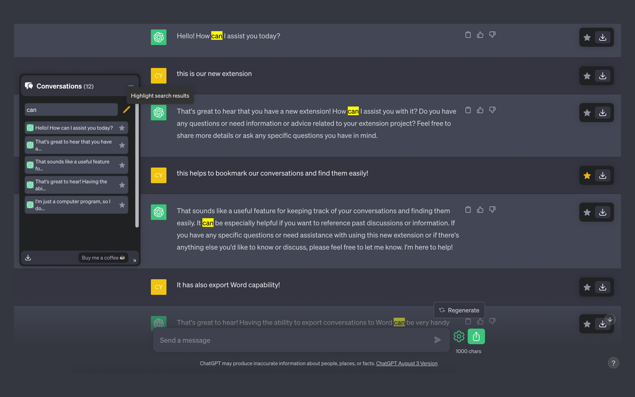 ChatGPT Conversation Manager截图1
