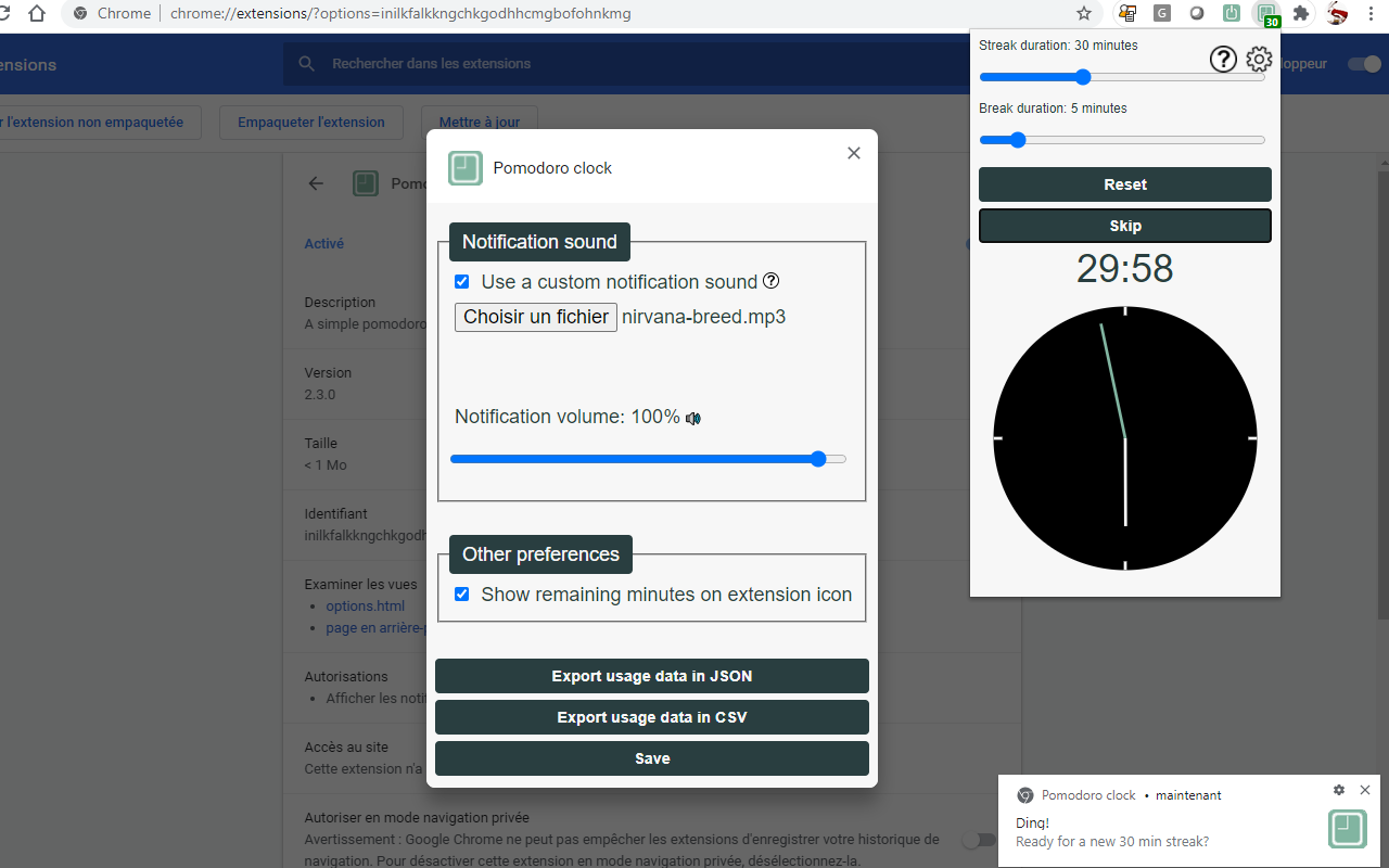 Pomodoro clock截图1