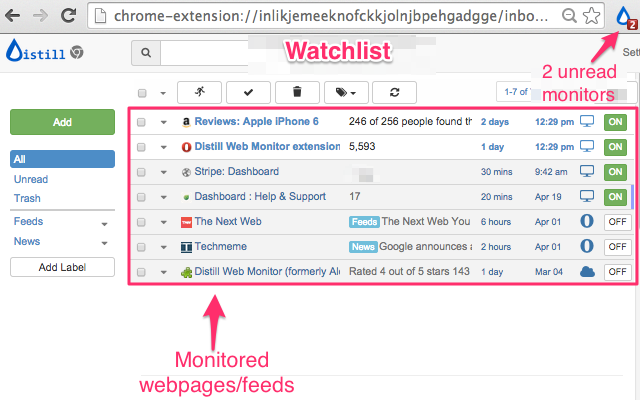 Distill Web Monitor截图3
