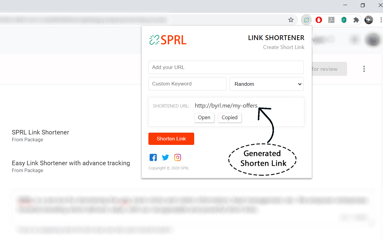 SPRL Link Shortener截图4