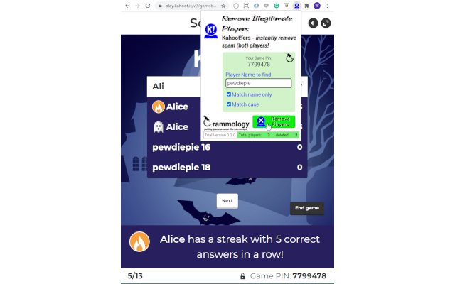 Kahoot - Remove Illegitimate Players v0.2.1截图5
