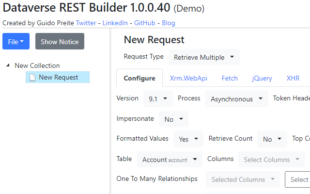 Dataverse REST Builder截图1