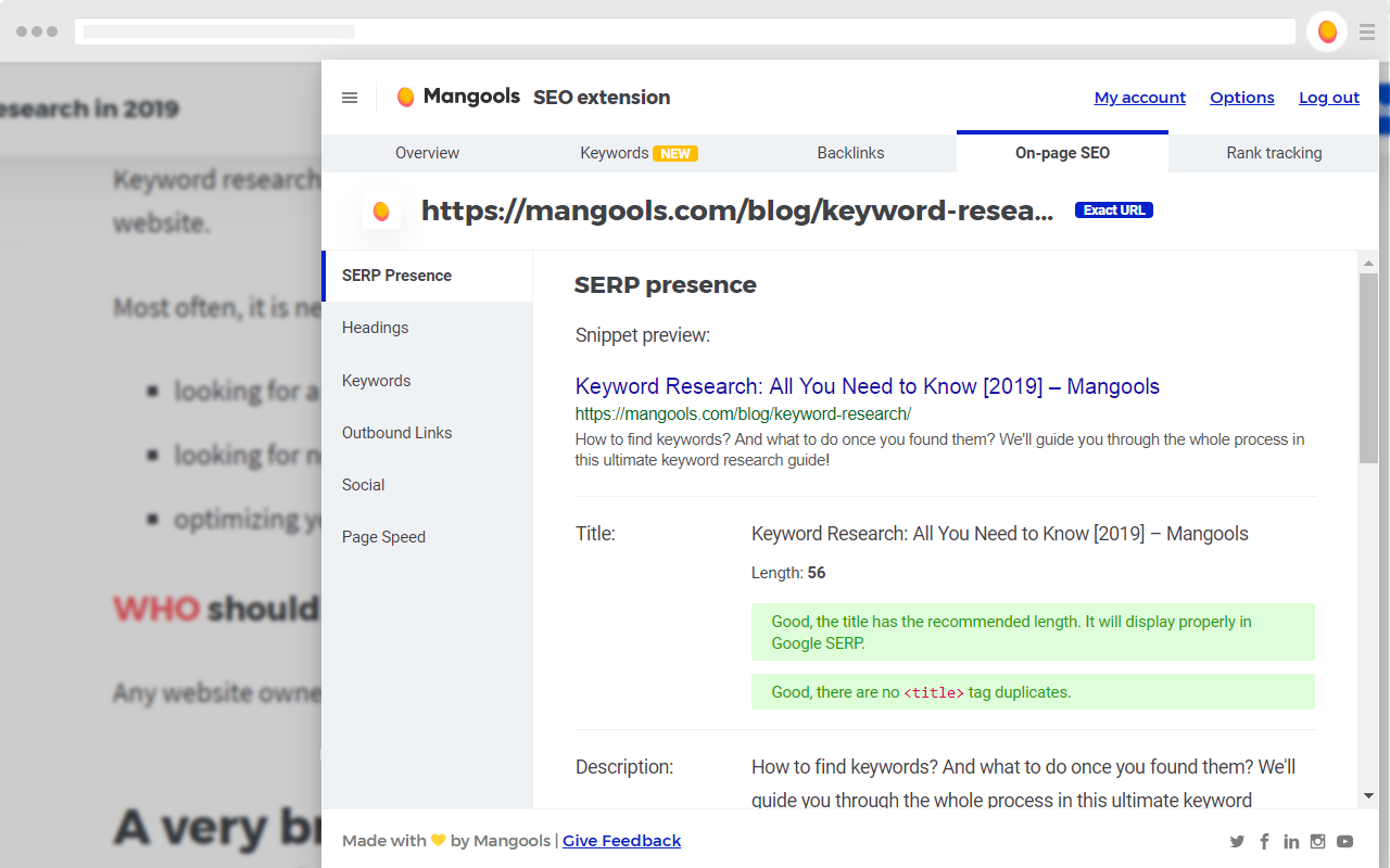 SEO Extension [Metrics, Backlinks, On-Page]截图1