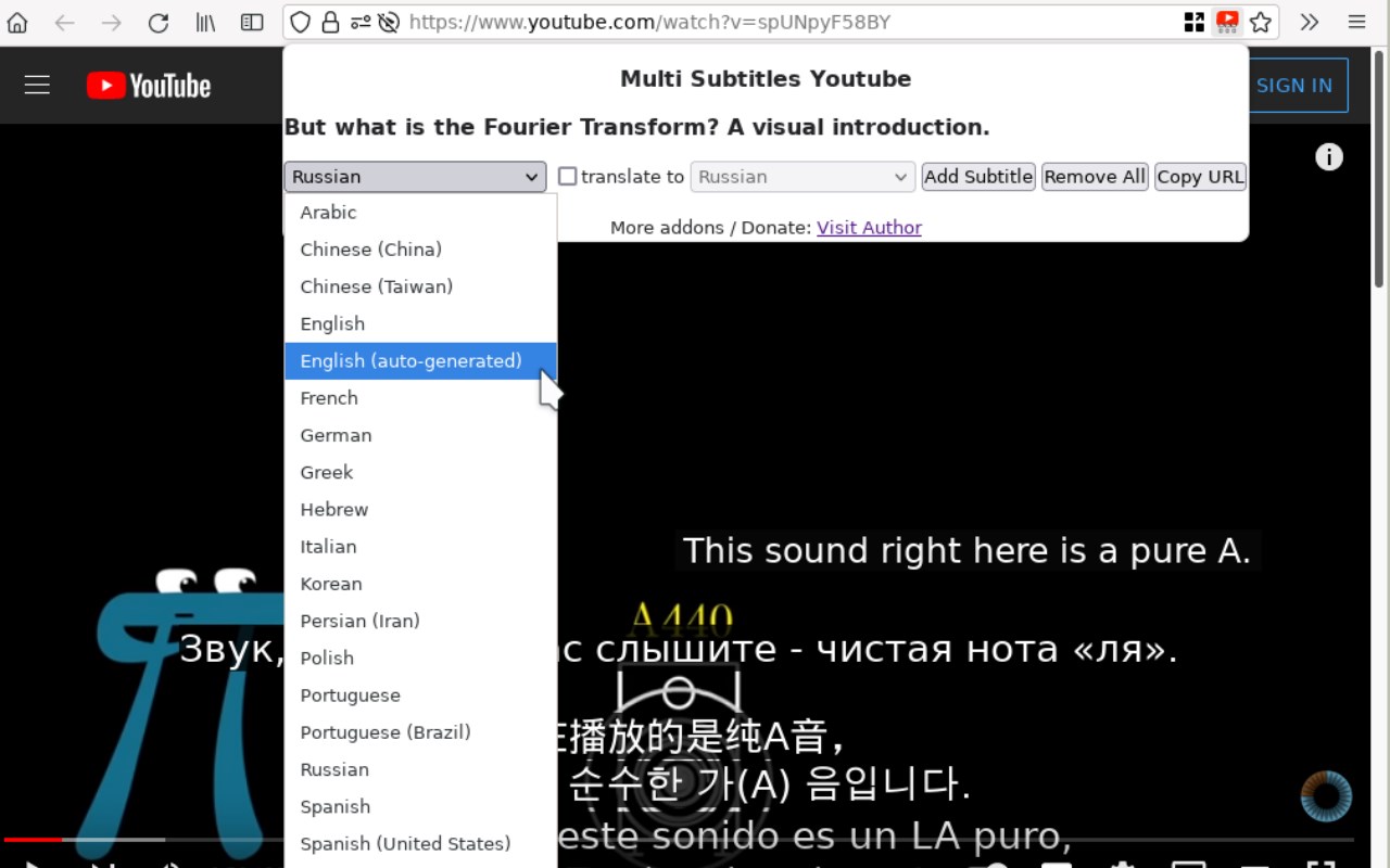 Multi Subsitles for Youtube截图1