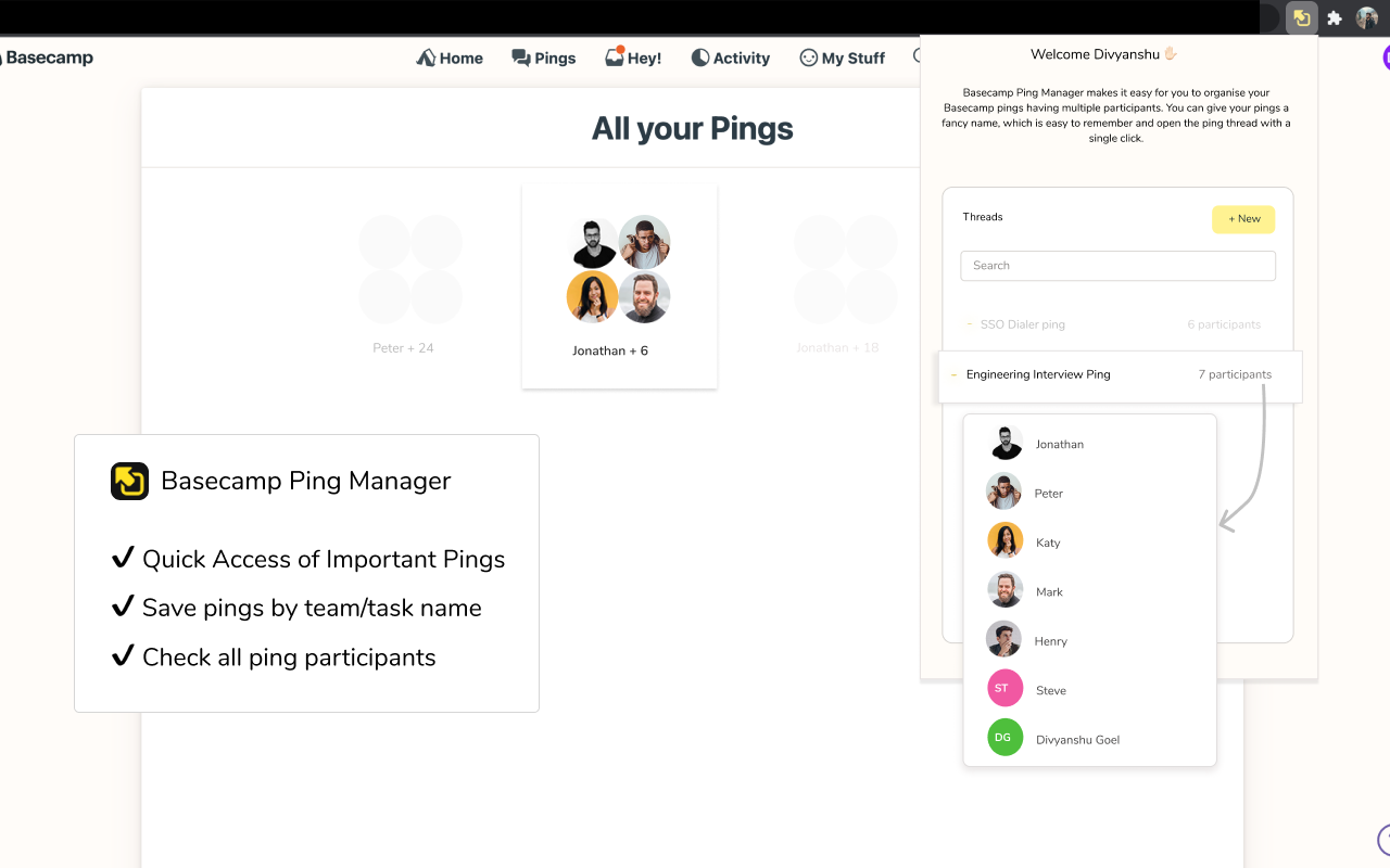Basecamp Ping Manager截图3