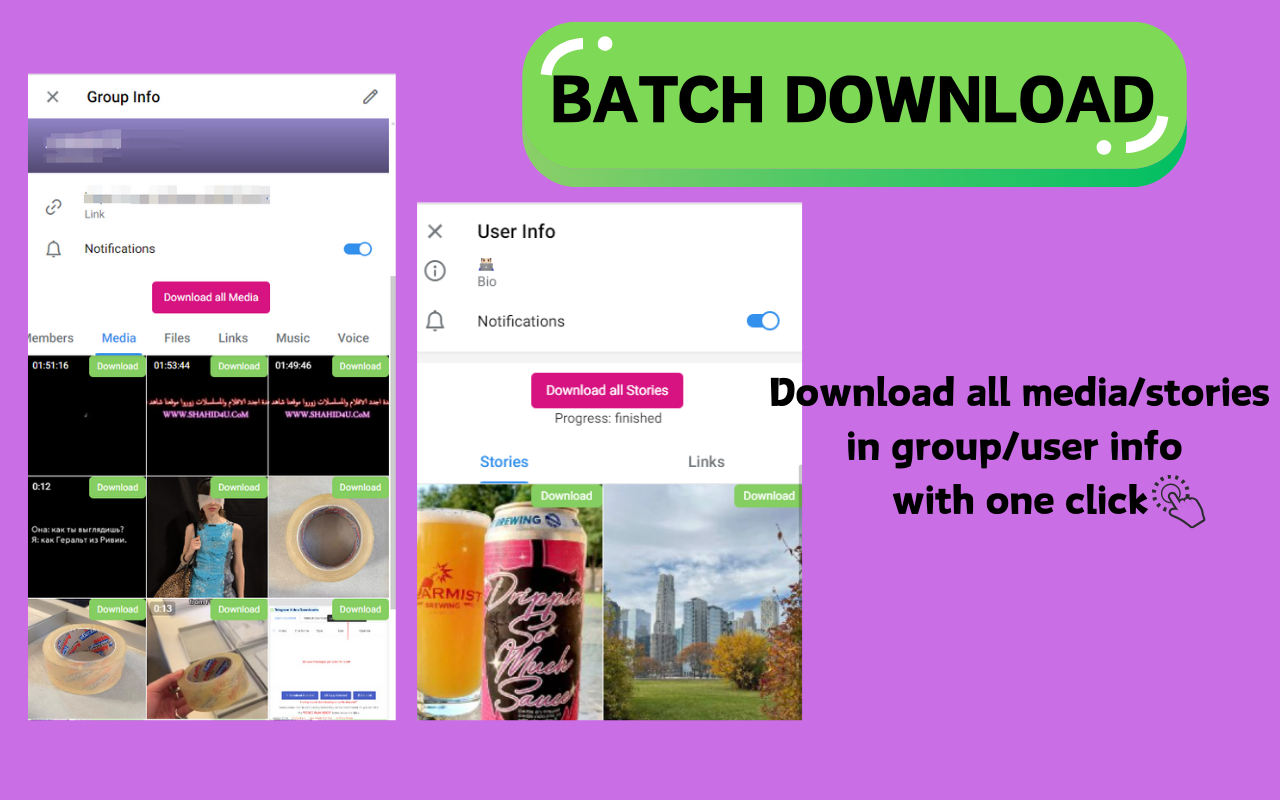 TG Downloader - Telegram视频下载器,电报受限图片视频下载器截图5