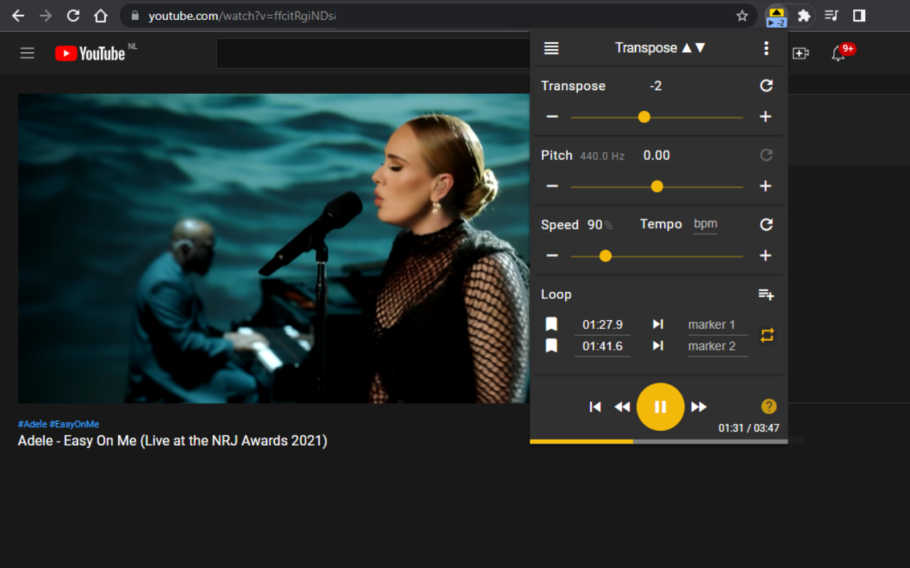 Transpose ▲▼ pitch ▹ speed ▹ loop for videos截图4