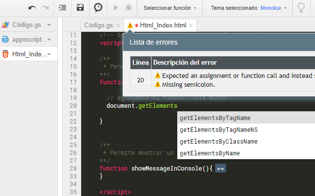 Google Apps Script Custom IDE截图2