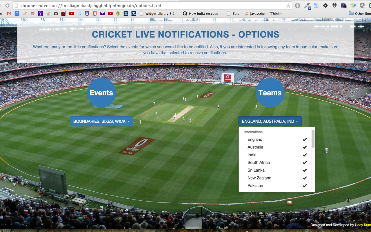 Cricket Live Notifications截图1