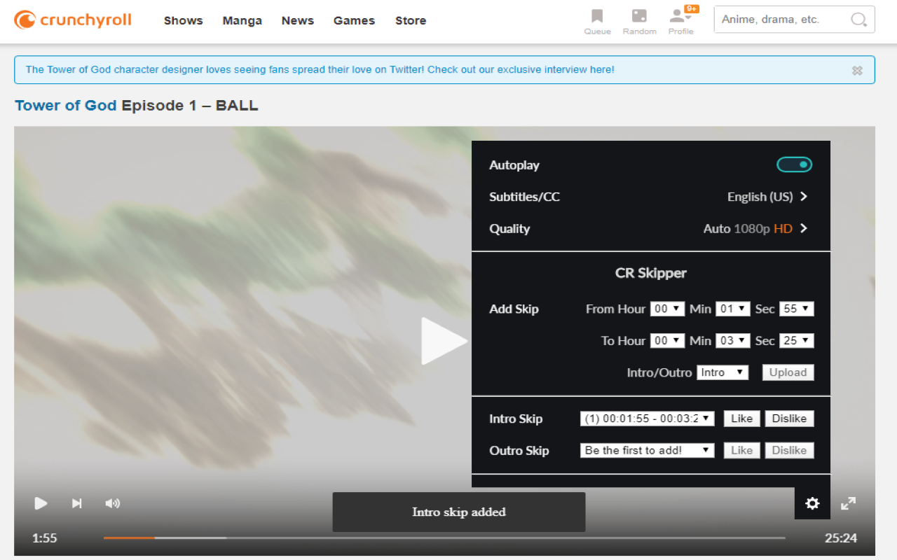 Crunchyroll Skipper截图3
