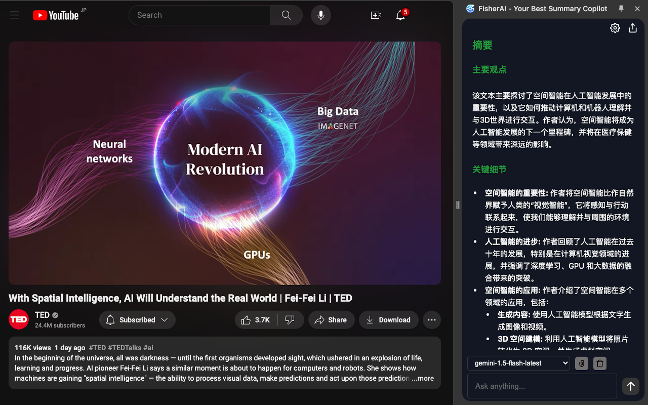 FisherAI - Your Best Summary Copilot: Free Gemini & DeepSeek截图4