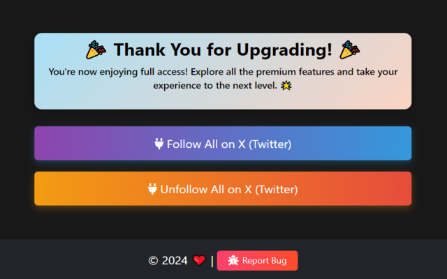 X (Twitter) Unfollow,Follow All 2025截图2