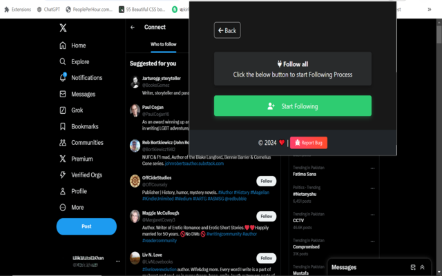 X (Twitter) Unfollow,Follow All 2025截图3