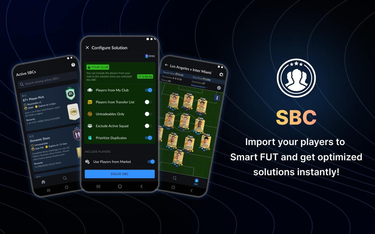 Smart FUT - FC SBC Solutions截图1