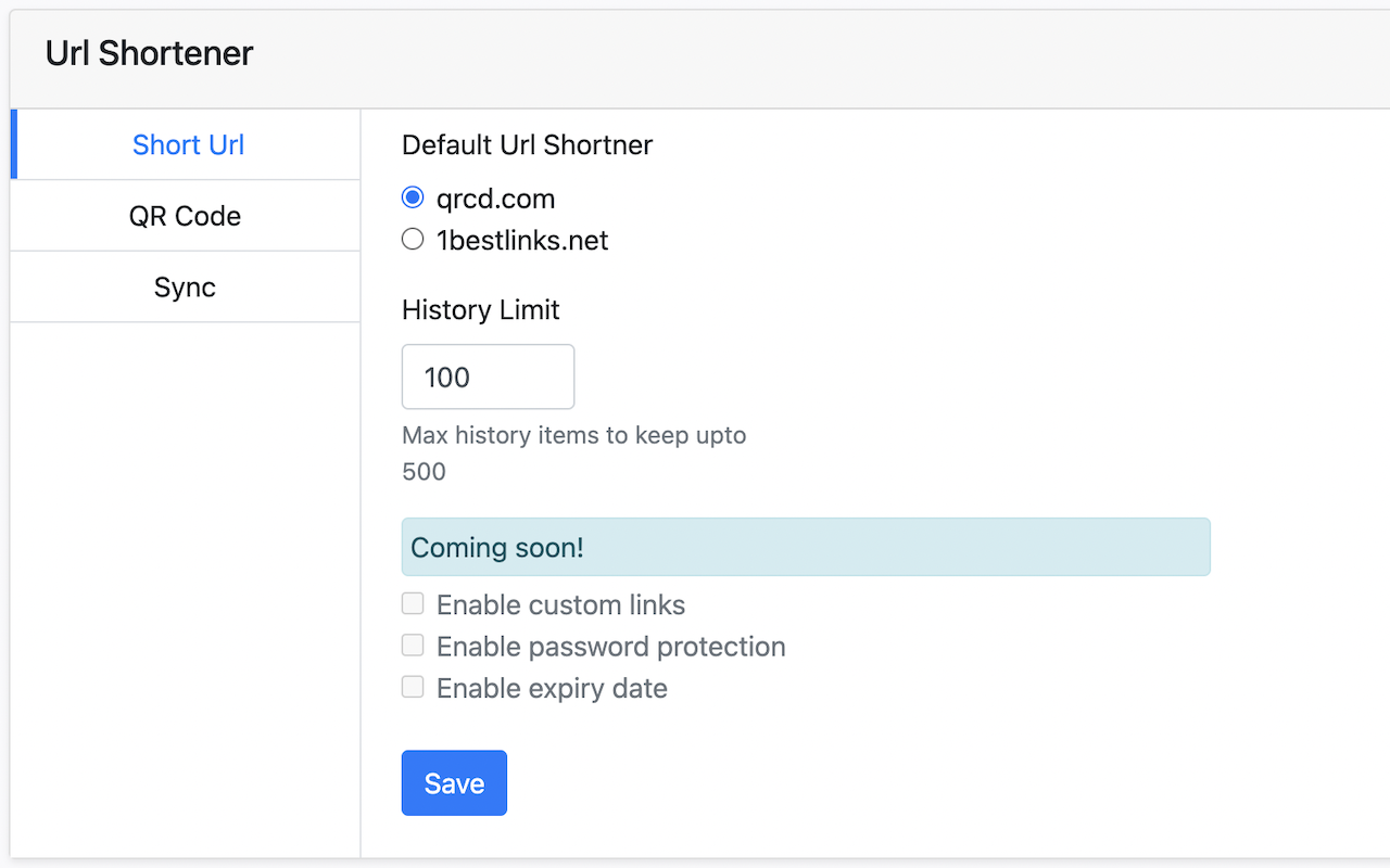 适用于Google Chrome™的网址缩短器截图2