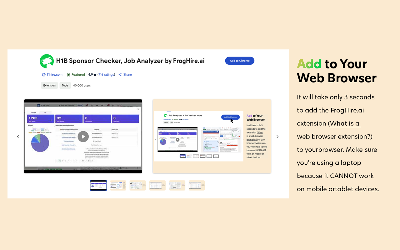 FrogHire.ai - H1B Sponsor Checker, Job Analyzer & Autofill截图3