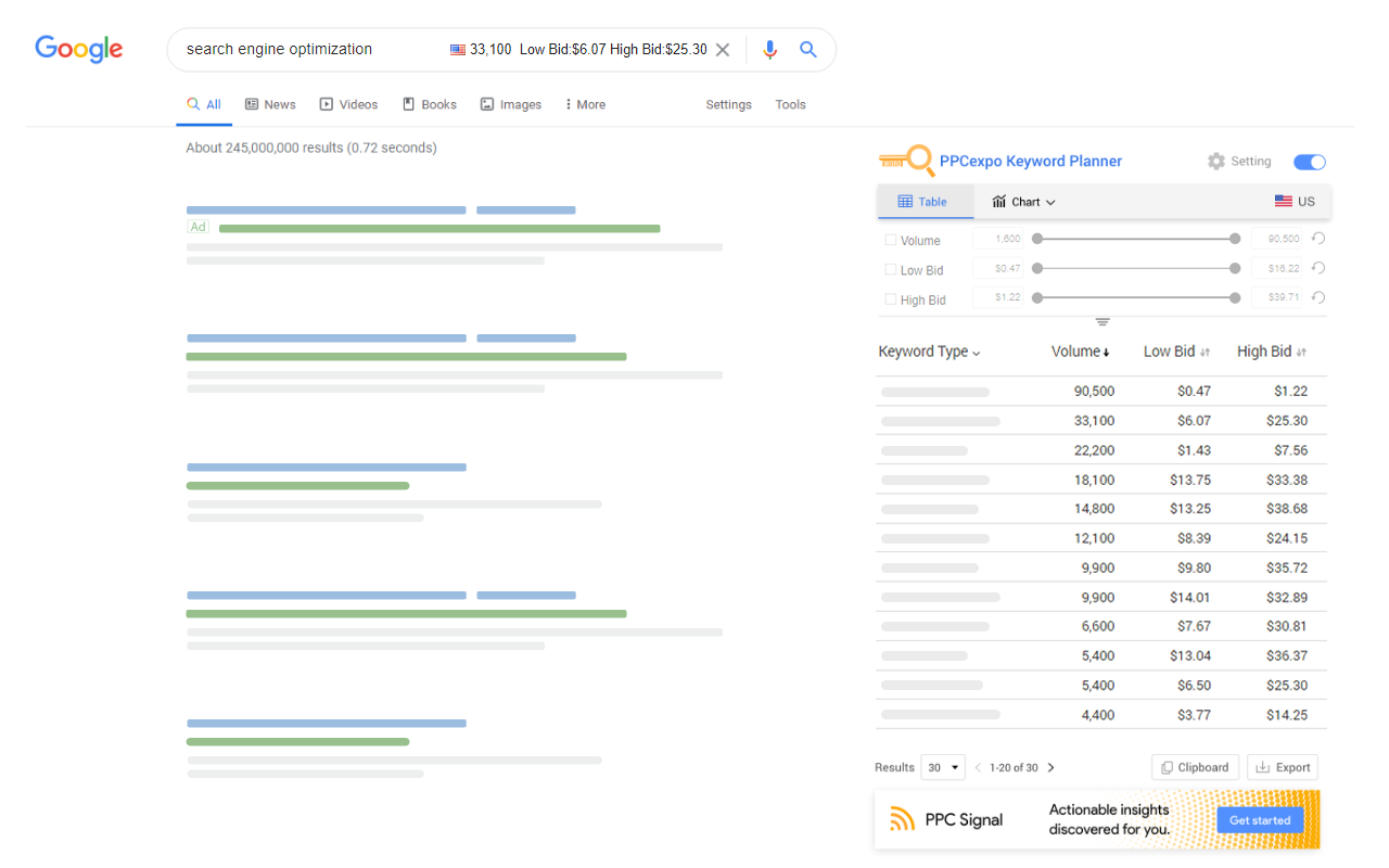 PPCexpo Keyword Planner截图3