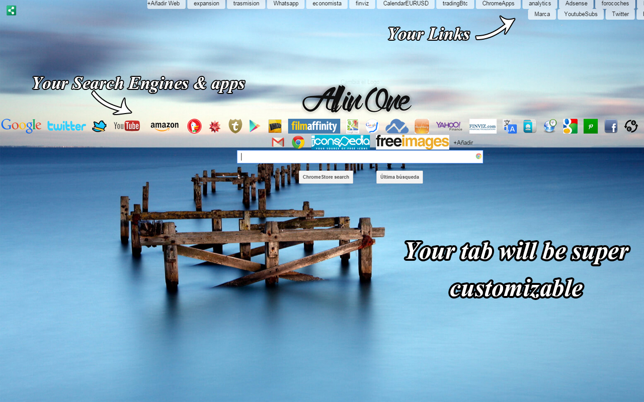 All in your new tab start page截图4