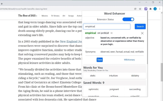 Word Enhancer: Dictionary & Vocabulary Aid截图1