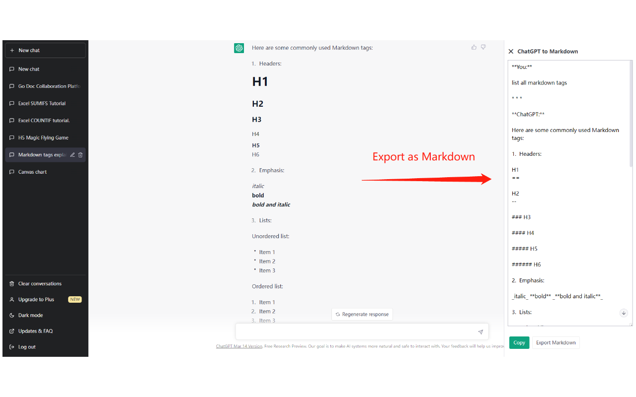ExportGPT:导出 ChatGPT 对话截图1