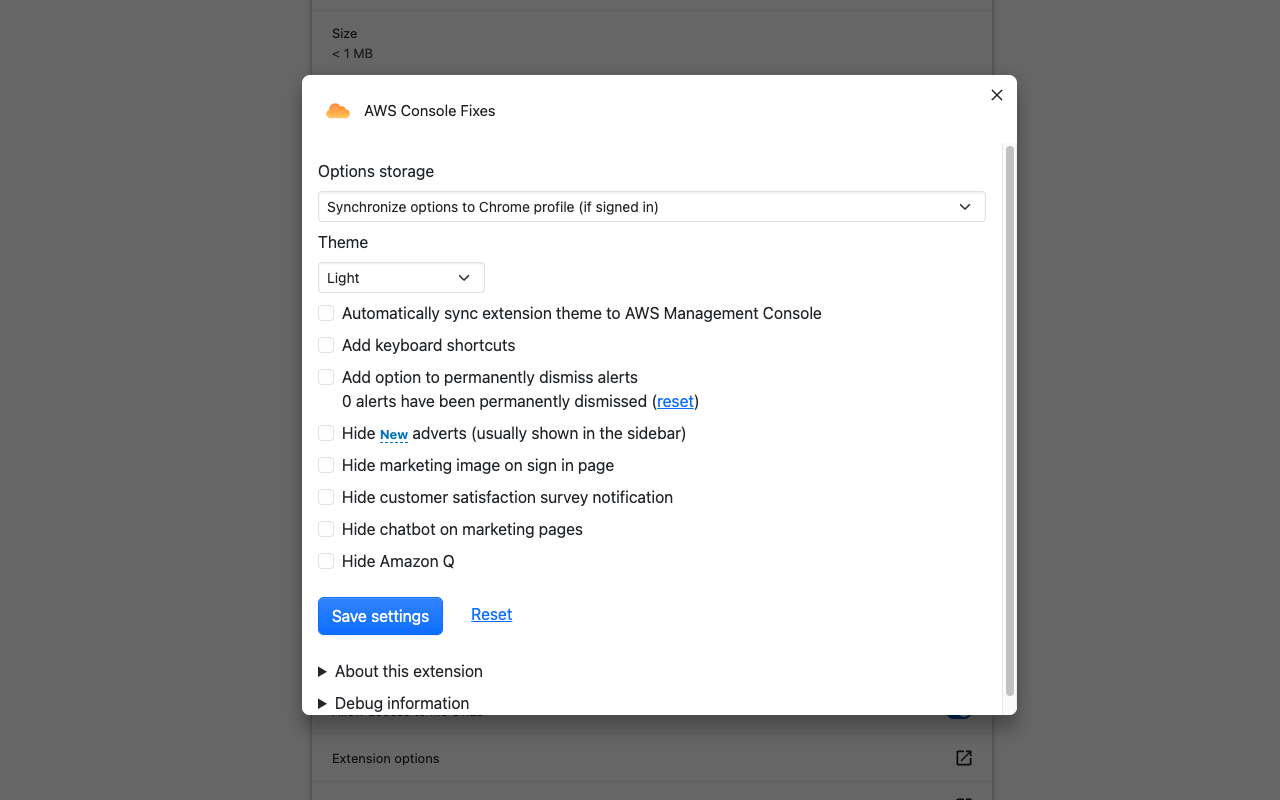 AWS Console Fixes截图1